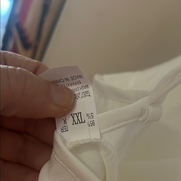 Amazon Elegant White V-Neck Jumpsuit with waterfall sheer quarter blouse over - Picture 7 of 10